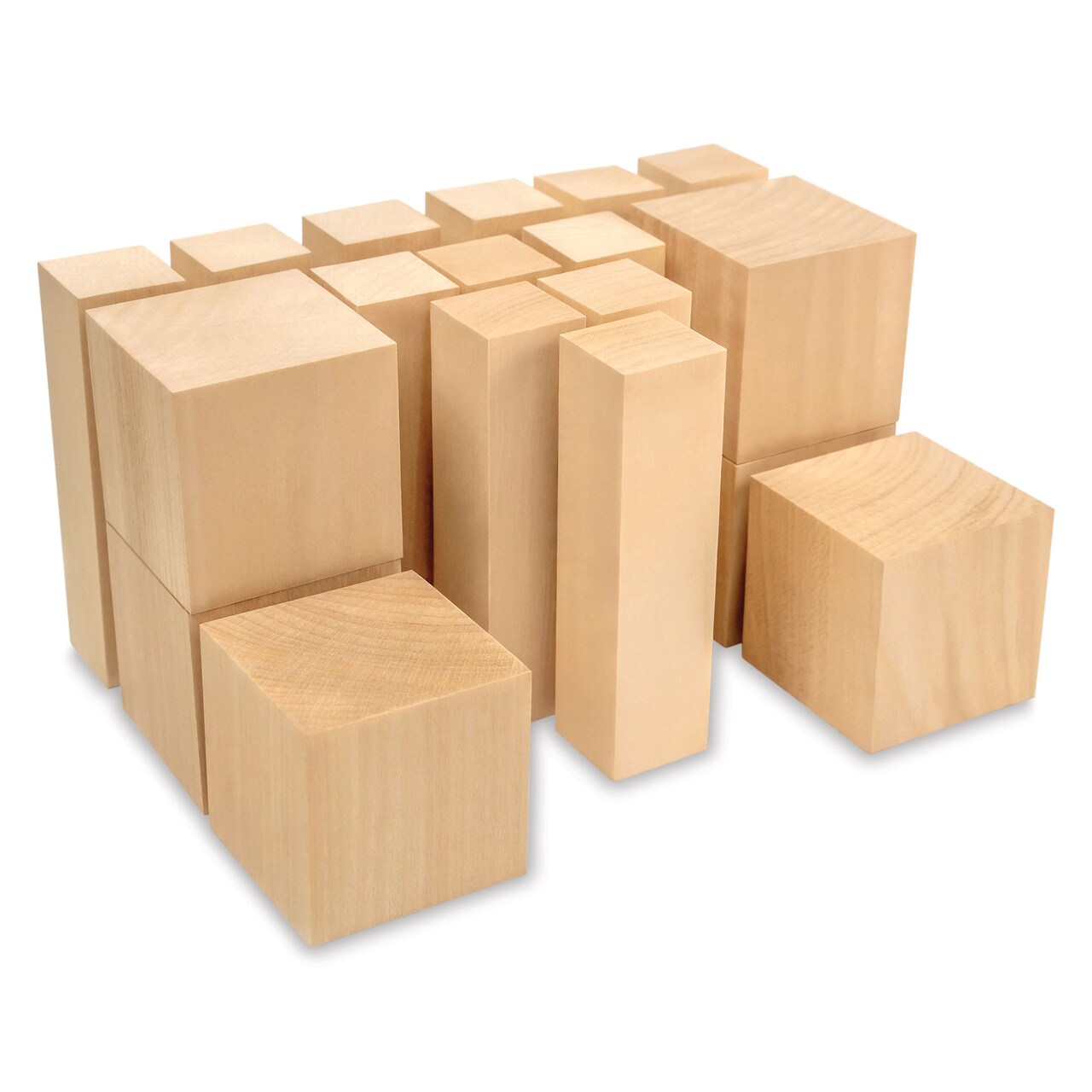 BeaverCraft Basswood Carving Block Set - Pkg of 18, Assorted Sizes